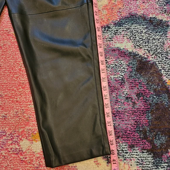 High Waisted Faux Leather Pants - Picture 4 of 10